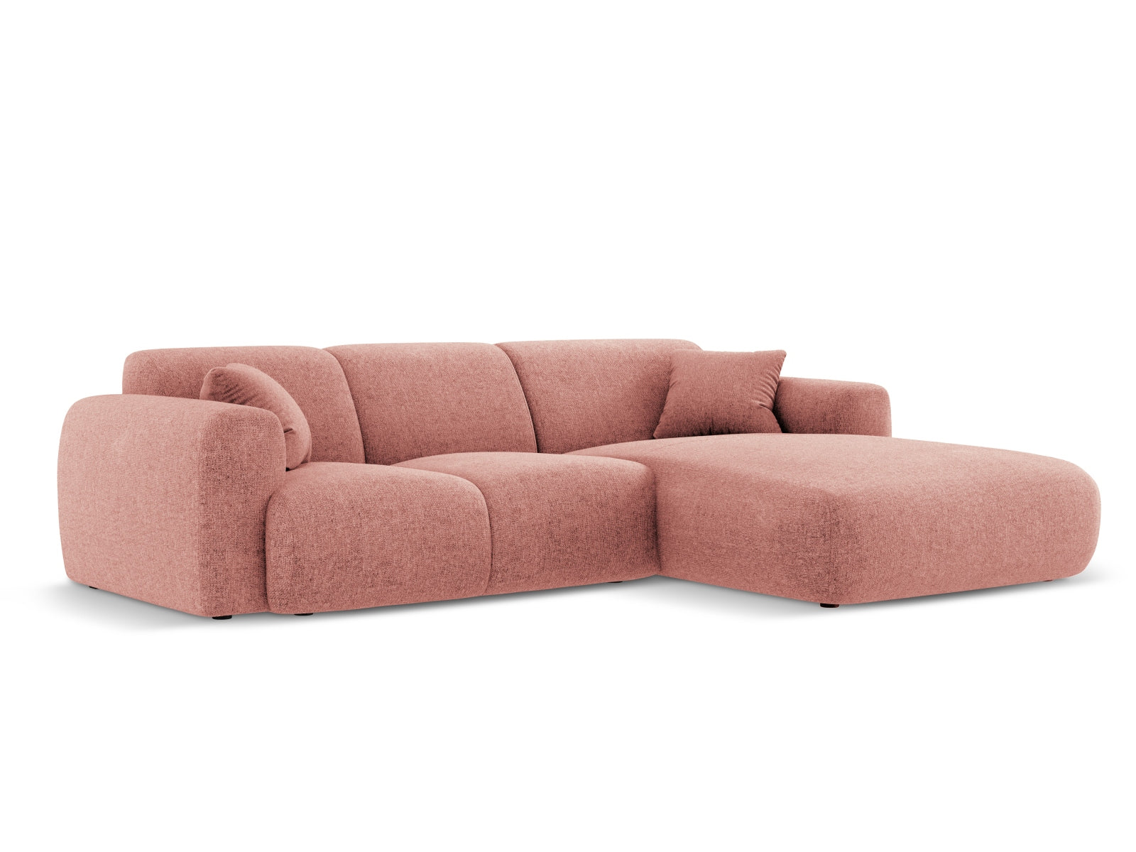 Elegantes Nolio Ecksofa in Pink-Haga, 4-Sitzer, 170cm, perfekt für stilvolle Wohnzimmer, erhältlich bei Cosmopolitan Design.