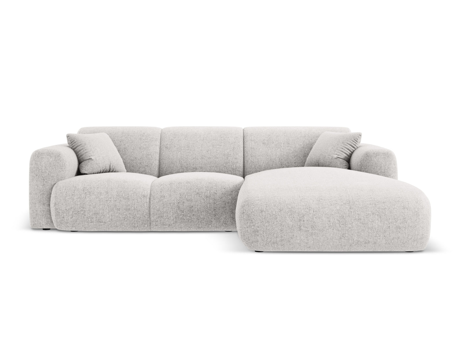 Nolio Ecksofa rechts 4 Sitzer 170cm in Light Grey-Haga präsentiert im Onlineshop von KAQTU Design AG. L-Sofa rechts ist von Cosmopolitan Design