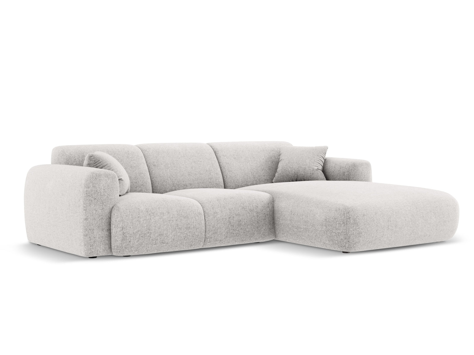 Elegantes Nolio Ecksofa in sanftem Hellgrau, 4-Sitzer, 170 cm, perfekt für stilvolle Wohnräume, angeboten von Cosmopolitan Design.