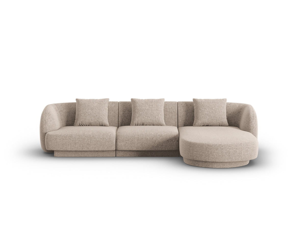 Tulum Ecksofa rechts 4 Sitzer 156cm in Beige-Haga präsentiert im Onlineshop von KAQTU Design AG. L-Sofa rechts ist von Cosmopolitan Design