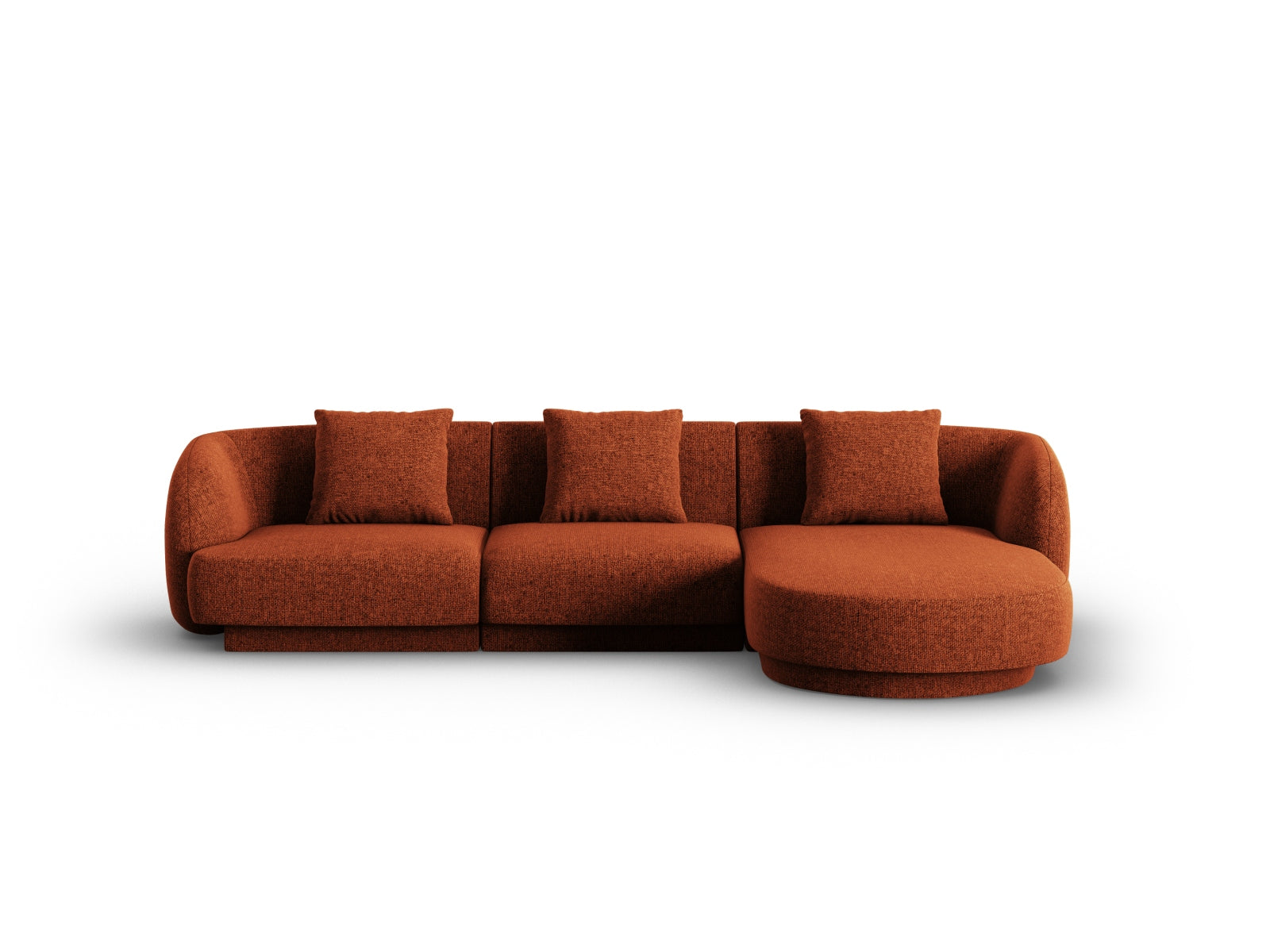 Tulum Ecksofa rechts 4 Sitzer 156cm in Terracotta-Haga präsentiert im Onlineshop von KAQTU Design AG. L-Sofa rechts ist von Cosmopolitan Design