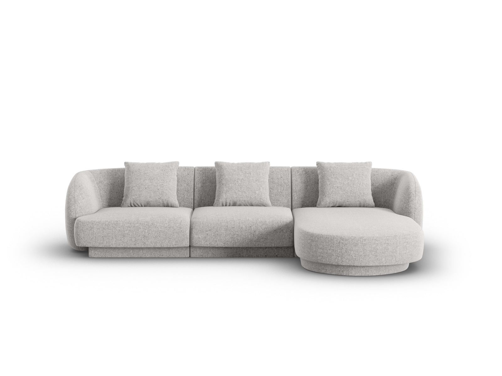 Tulum Ecksofa rechts 4 Sitzer 156cm in Light Grey-Haga präsentiert im Onlineshop von KAQTU Design AG. L-Sofa rechts ist von Cosmopolitan Design