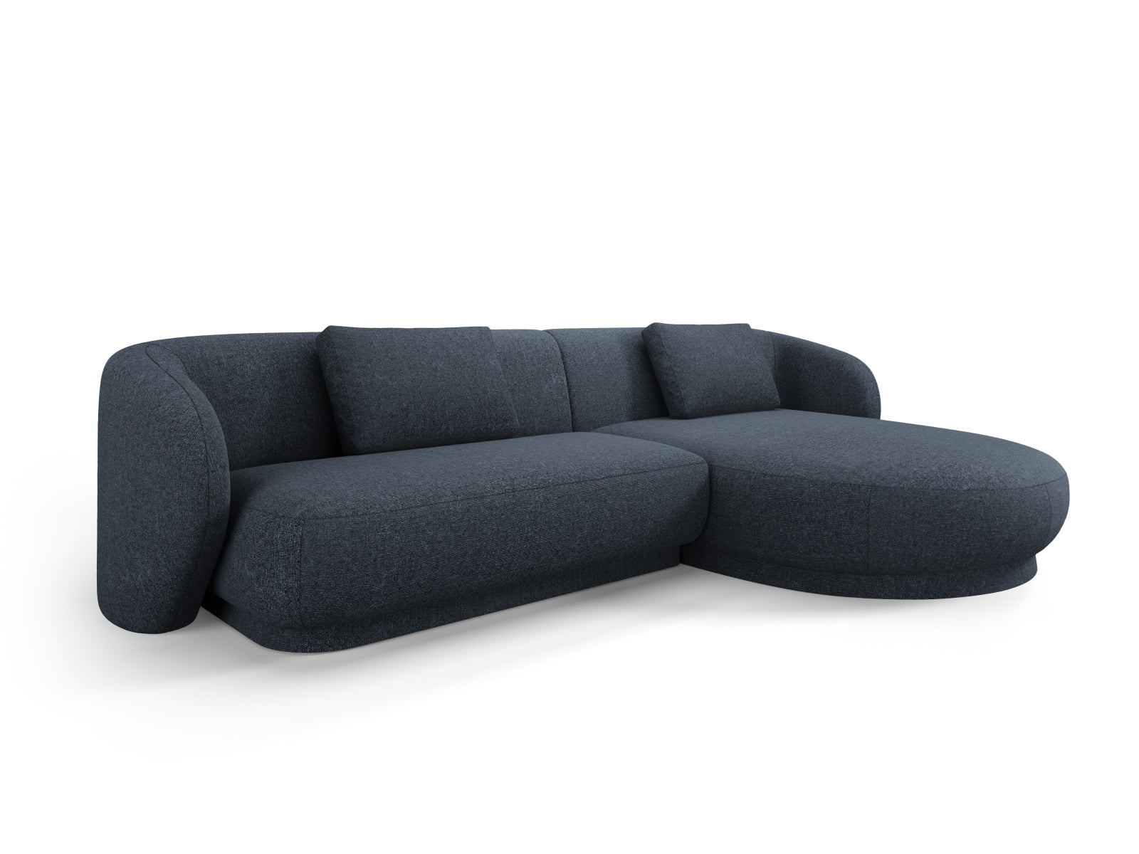 Camden Ecksofa rechts 4 Sitzer in Blue Melange präsentiert im Onlineshop von KAQTU Design AG. Ecksofa rechts ist von Cosmopolitan Design