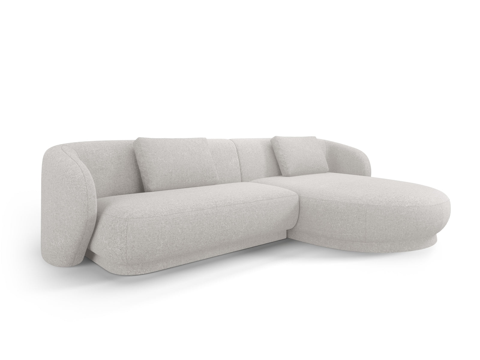 Camden Ecksofa rechts 4 Sitzer in Silver Melange präsentiert im Onlineshop von KAQTU Design AG. Ecksofa rechts ist von Cosmopolitan Design