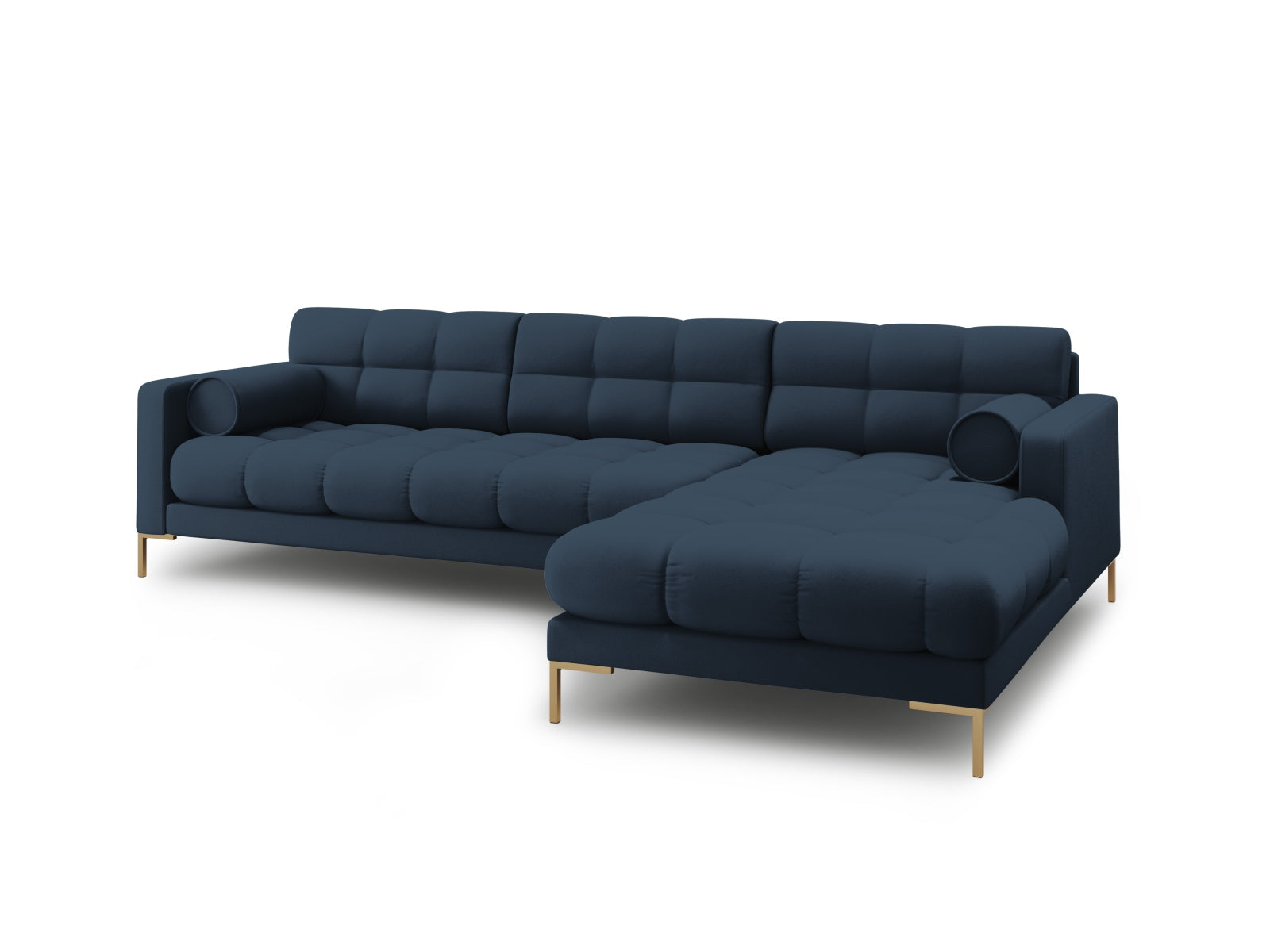 Elegantes 5-Sitzer Ecksofa rechts Bali in modernem Blue-Neve, ideal für einladende Wohnräume von Cosmopolitan Design.