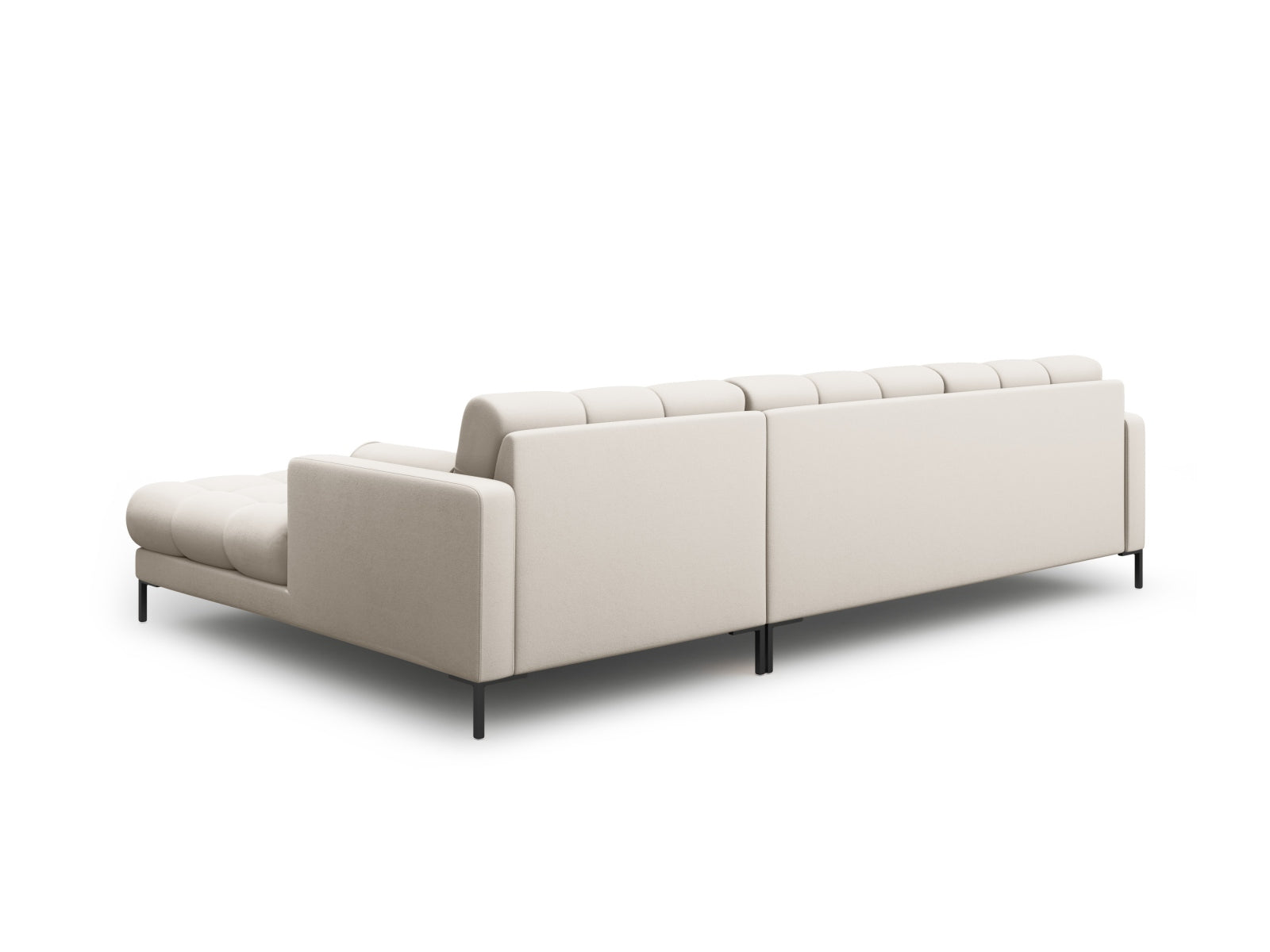 Elegantes 5-Sitzer Ecksofa Bali in warmen Beigetönen, ideal für stilvolle Wohnräume und gesellige Abende mit Freunden.