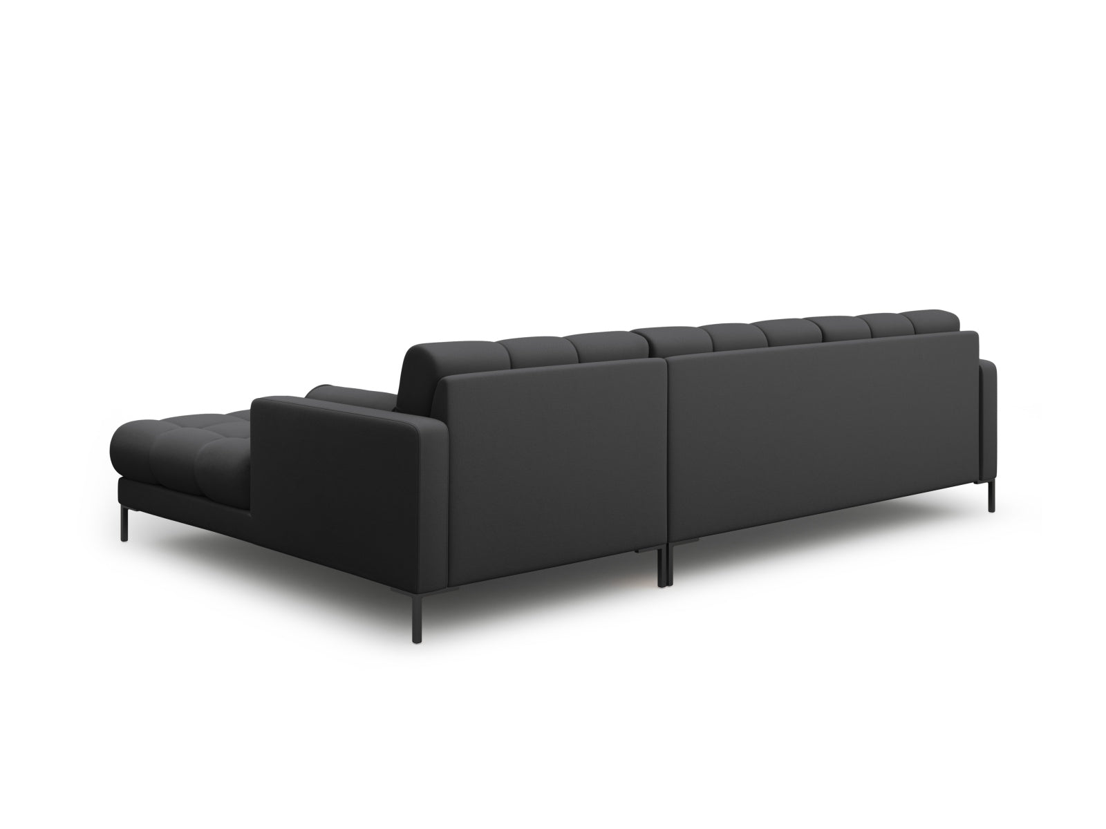 Modernes 5-Sitzer Ecksofa rechts Bali in edlem Dunkelgrau, perfekt für entspannte Stunden und geschmackvolle Wohnräume.