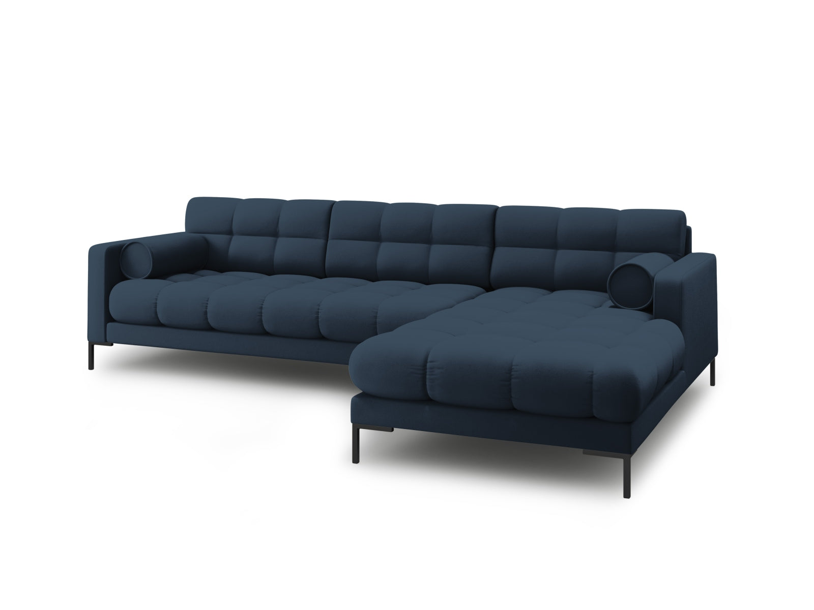 Elegantes 5-Sitzer Ecksofa rechts Bali in stilvollem Blue-Neve, ideal für entspannte Stunden und geschmackvolle Wohnräume von Cosmopolitan Design.