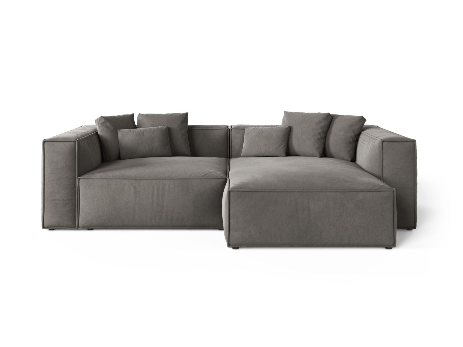 3-Sitzer Ecksofa rechts Aveiro in Grey-Casino präsentiert im Onlineshop von KAQTU Design AG. Ecksofa rechts ist von Cosmopolitan Design
