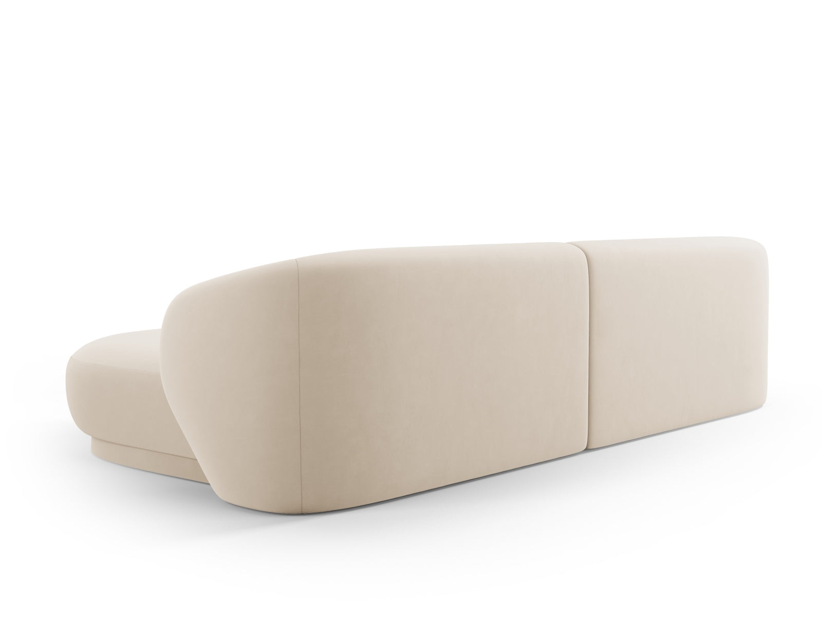 Entdecken Sie das elegante Camden Velour Ecksofa rechts von Cosmopolitan Design – ein 4-Sitzer, der zeitlosen Komfort und modernes Flair vereint.