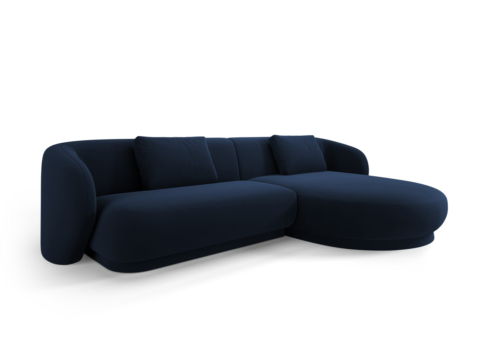 Camden Velour Ecksofa rechts 4 Sitzer in Royal Blue präsentiert im Onlineshop von KAQTU Design AG. Ecksofa rechts ist von Cosmopolitan Design