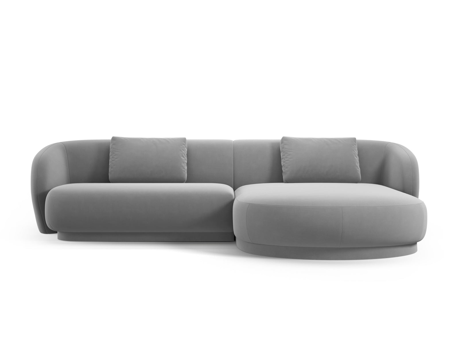 Entdecken Sie das elegante Camden Velour Ecksofa rechts von Cosmopolitan Design – ein 4-Sitzer, der zeitlosen Komfort und modernes Flair vereint.