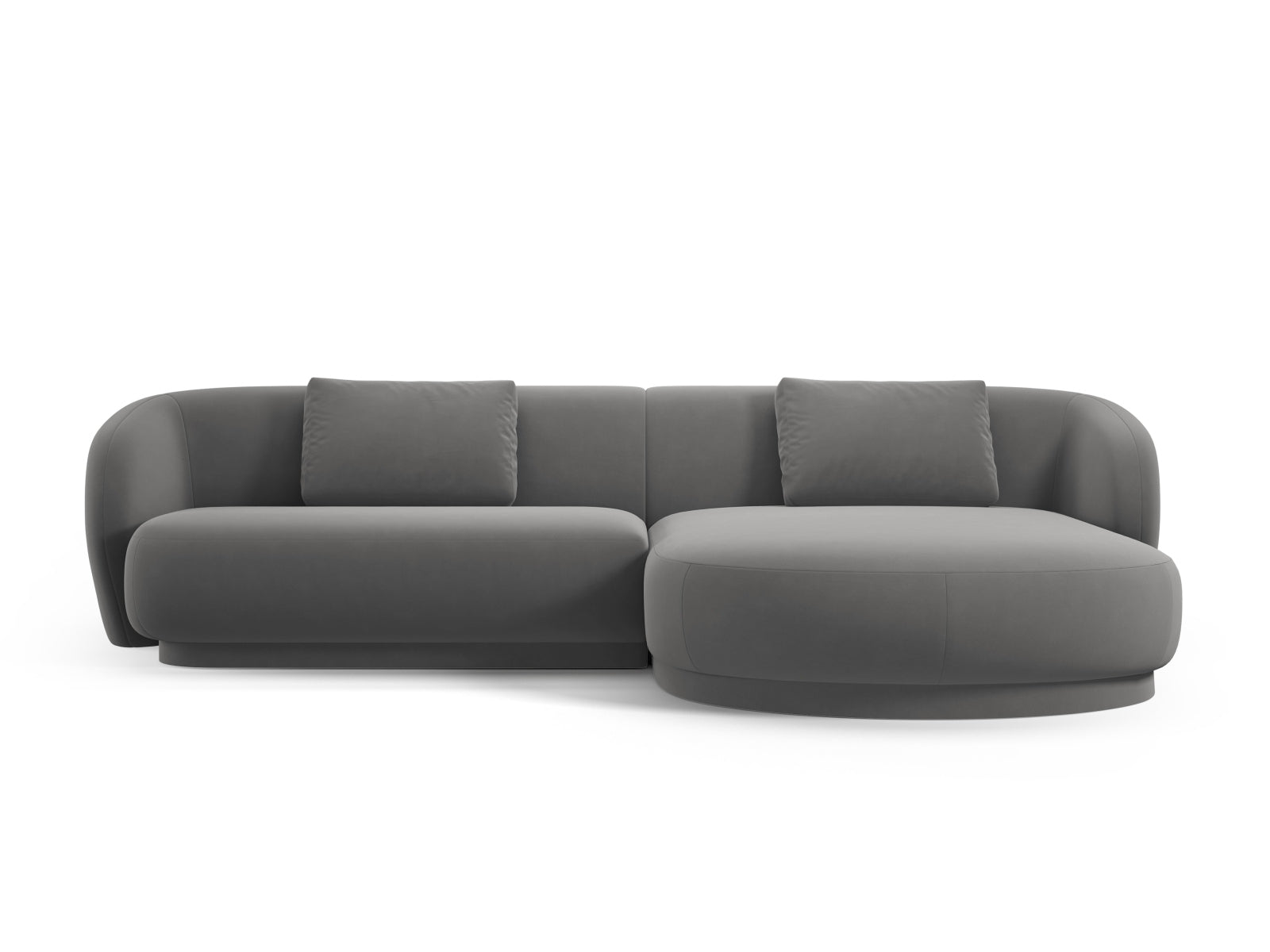 Erleben Sie das stilvolle Camden Velour Ecksofa rechts von Cosmopolitan Design – ein 4-Sitzer, der Komfort und modernes Design perfekt kombiniert.