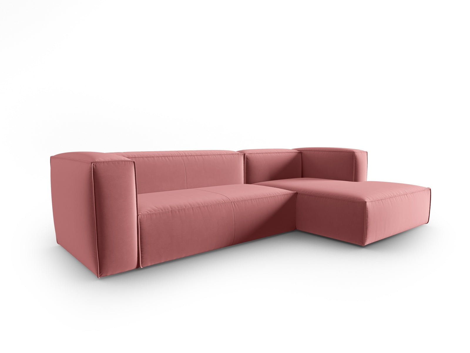 Entdecken Sie das luxuriöse Mackay Velour Ecksofa rechts 4 Sitzer von Cosmopolitan Design – perfekt für moderne Wohnräume und ultimativen Komfort.