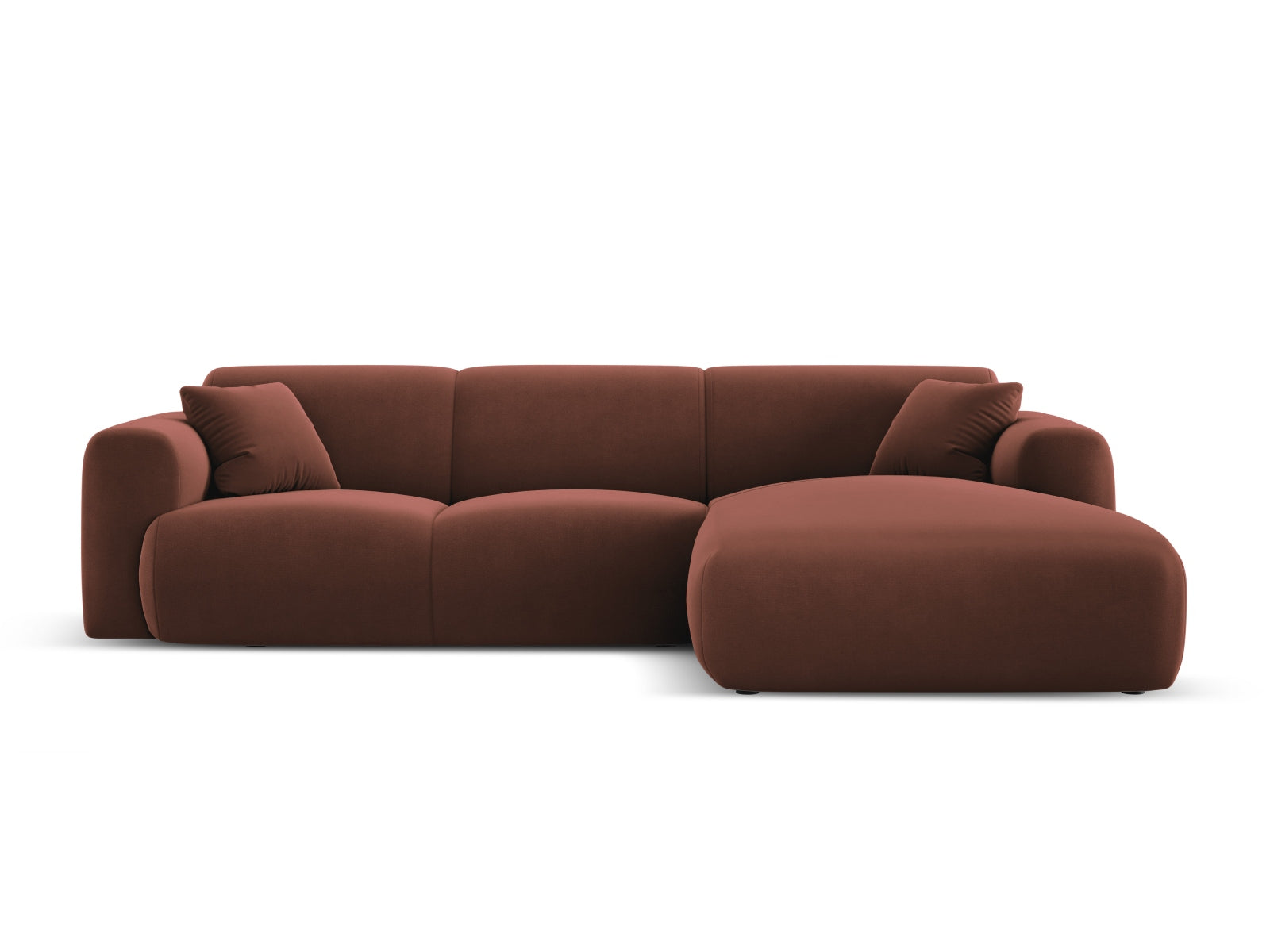 Nolio Velour Ecksofa rechts 4 Sitzer 170cm in Cuoio präsentiert im Onlineshop von KAQTU Design AG. Ecksofa rechts ist von Cosmopolitan Design