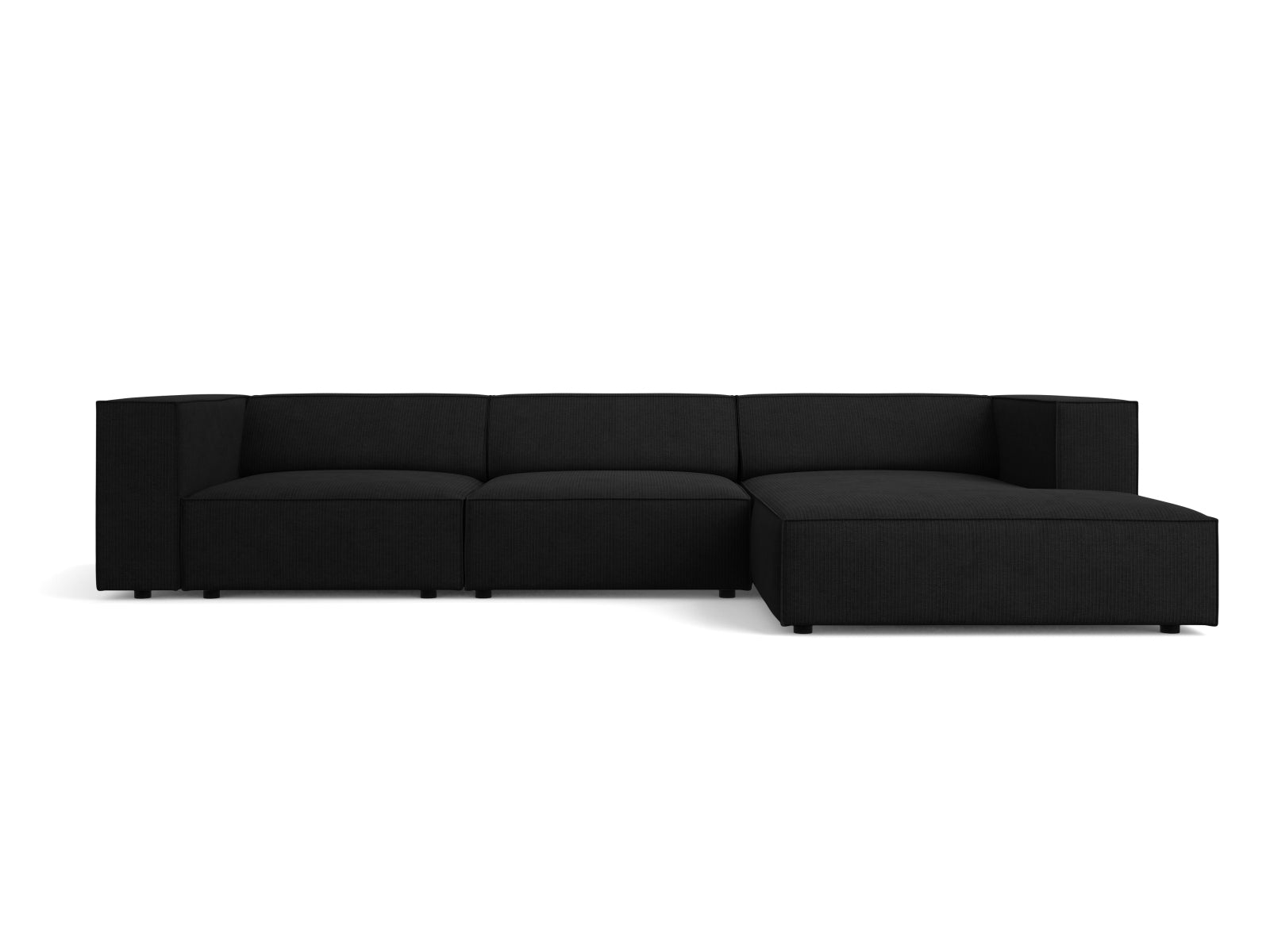 Arendal Ecksofa rechts 4 Sitzer in Black präsentiert im Onlineshop von KAQTU Design AG. Ecksofa rechts ist von Cosmopolitan Design