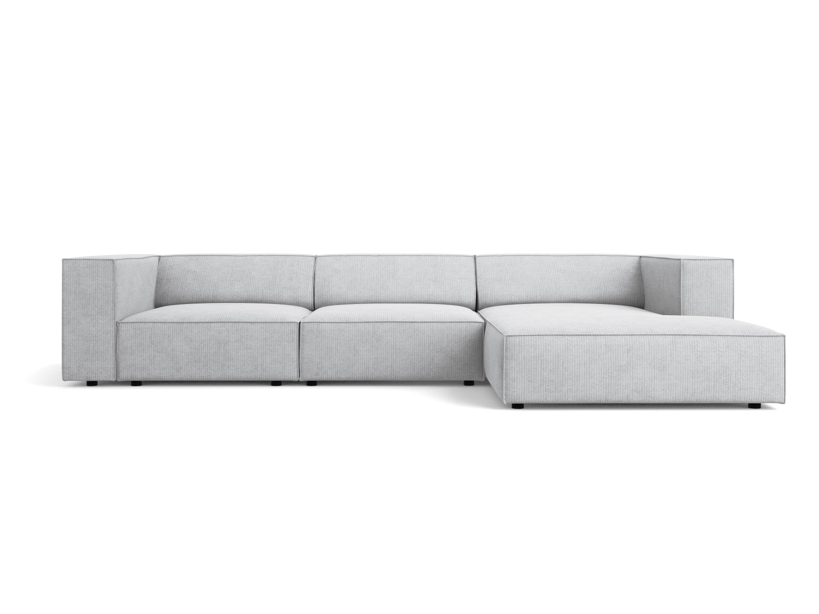 Arendal Ecksofa rechts 4 Sitzer in Light Grey präsentiert im Onlineshop von KAQTU Design AG. Ecksofa rechts ist von Cosmopolitan Design