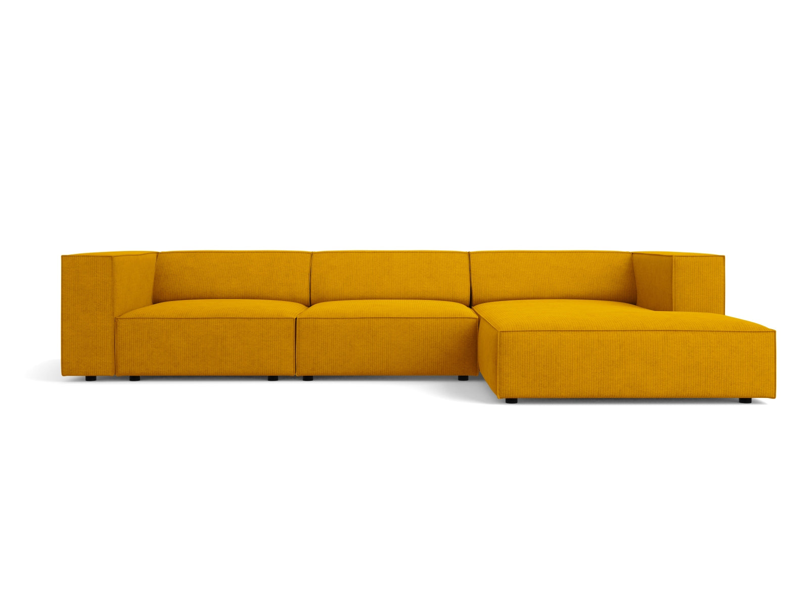 Arendal Ecksofa rechts 4 Sitzer in Mustard präsentiert im Onlineshop von KAQTU Design AG. Ecksofa rechts ist von Cosmopolitan Design