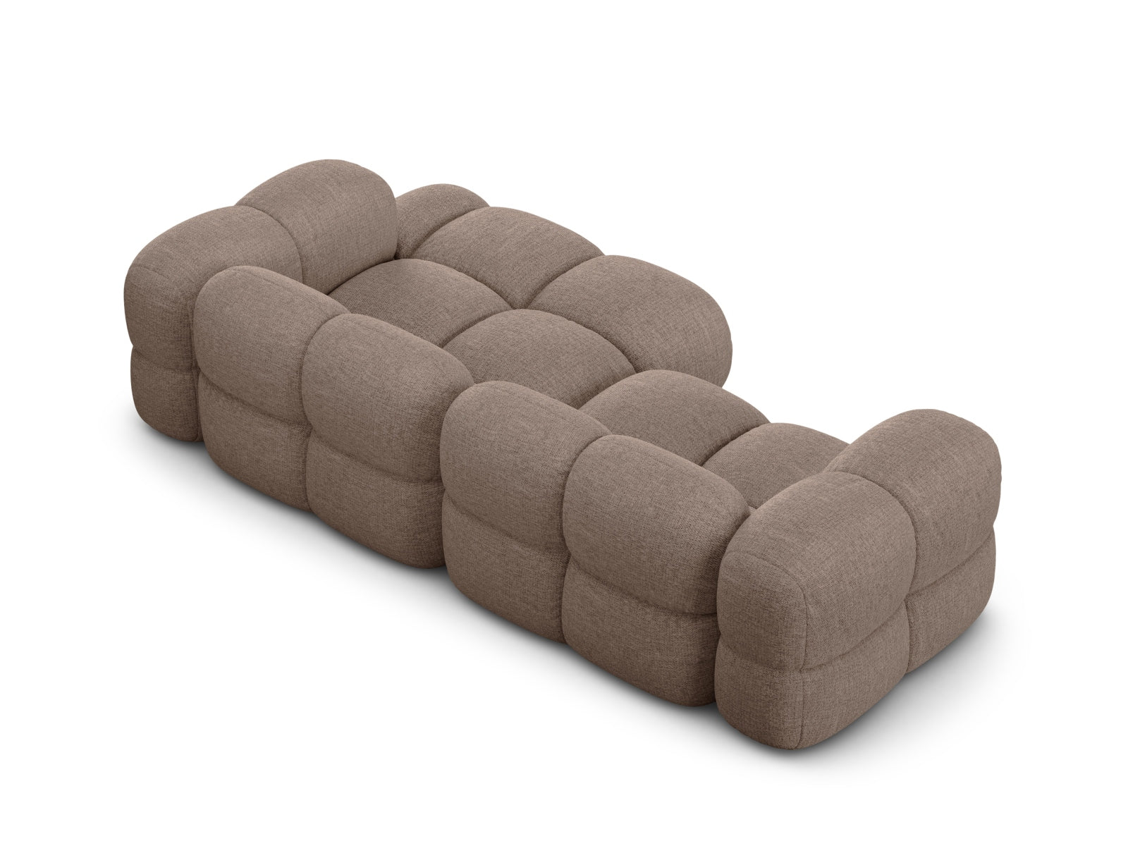 Modernes Loretto Ecksofa in Cappuccino-Sorella, 3-Sitzer, perfekt für gemütliche Ecken und stilvolle Einrichtung von Cosmopolitan Design.