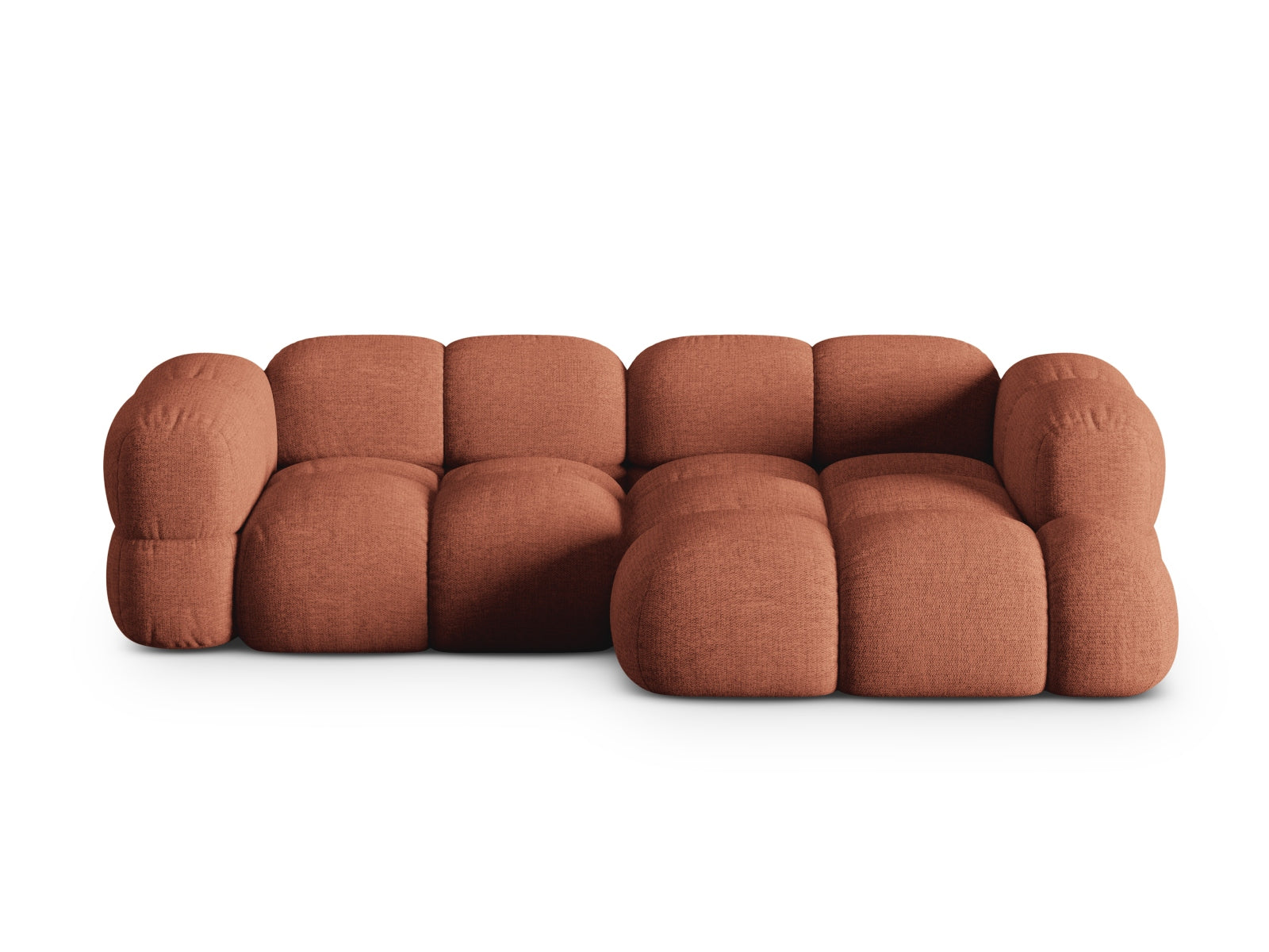Loretto Ecksofa rechts 3 Sitzer 147cm in Coral-Sorella präsentiert im Onlineshop von KAQTU Design AG. L-Sofa rechts ist von Cosmopolitan Design