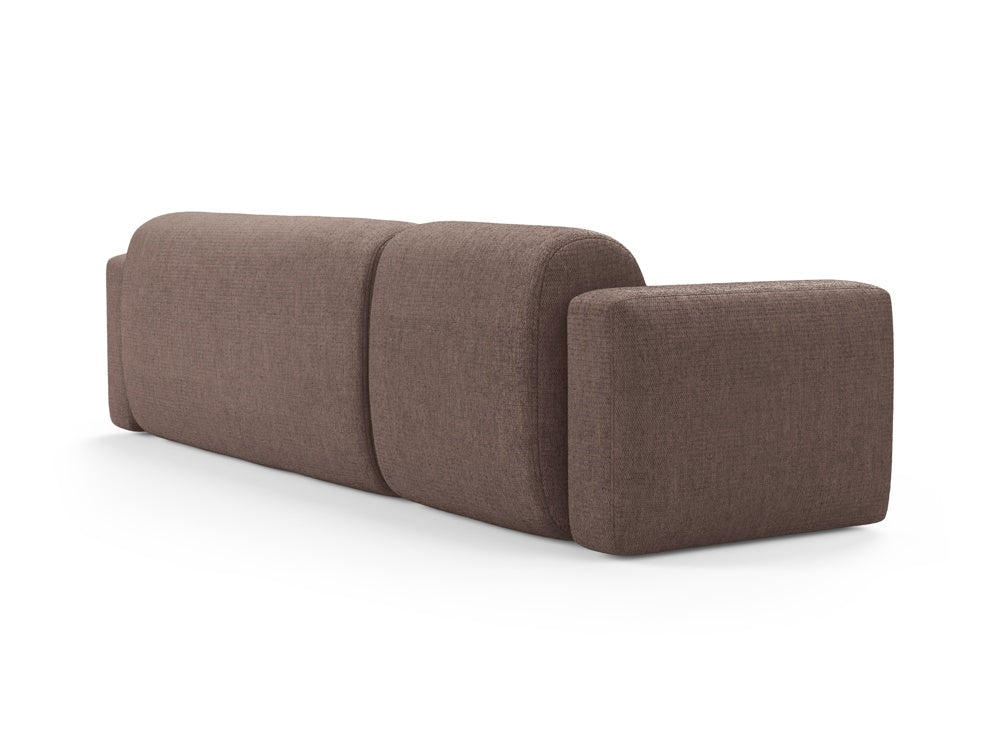 Modernes Strino Modular Ecksofa rechts, 3-Sitzer in edlem Cappuccino-Sorella, perfekt für stilvolle Wohnzimmergestaltung.