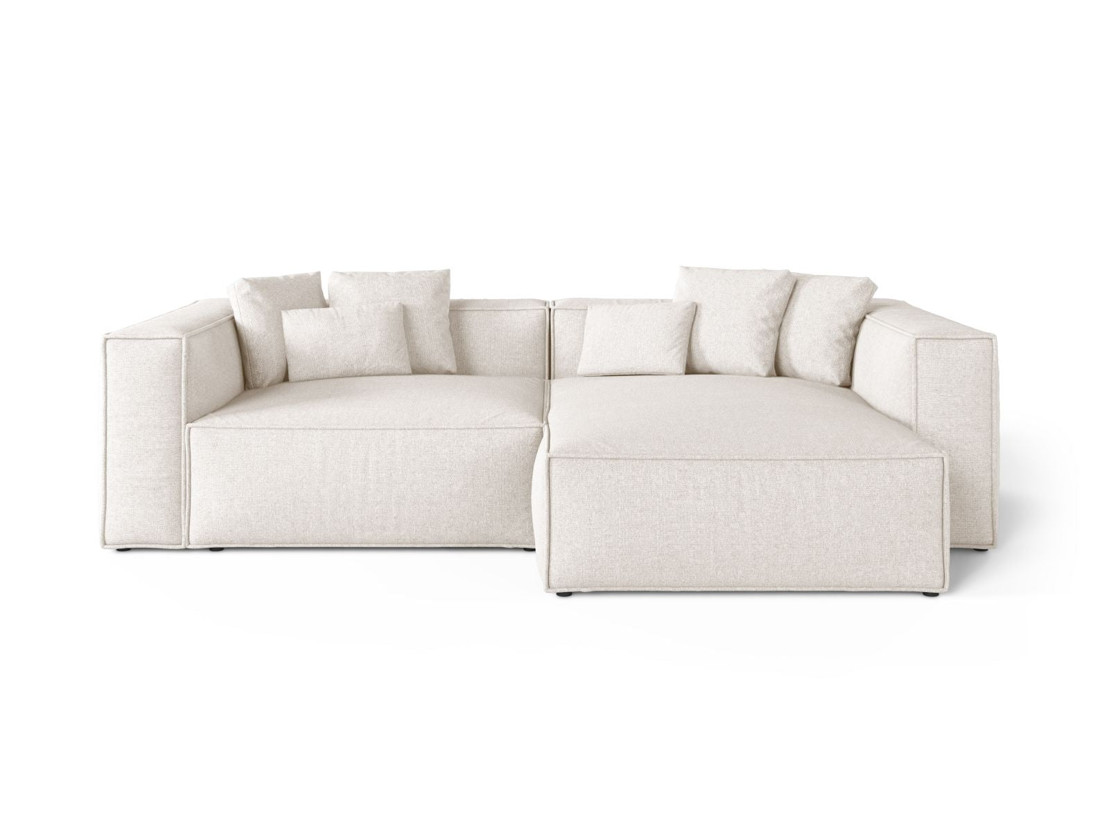 3-Sitzer Ecksofa rechts Aveiro in Light Beige-Eden präsentiert im Onlineshop von KAQTU Design AG. Ecksofa rechts ist von Cosmopolitan Design