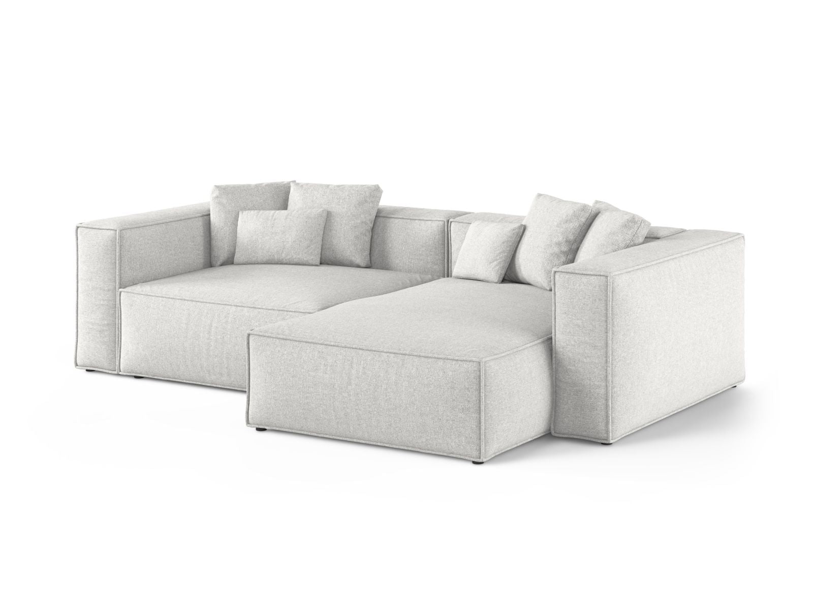 Elegantes 3-Sitzer Ecksofa Aveiro in Silver-Eden, ideal für stilvolle Wohnräume, präsentiert von Cosmopolitan Design.