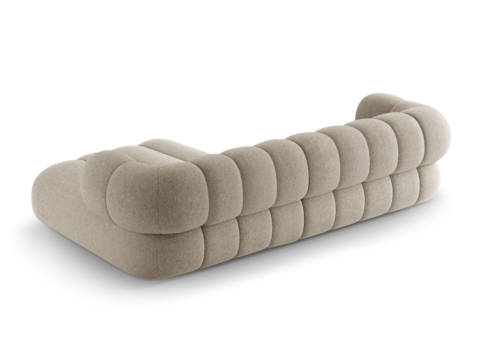 Modernes Koge Ecksofa rechts, 5 Sitzer in edlem Dunkelbeige, perfekt für stilvolle und einladende Wohnbereiche von Cosmopolitan Design.