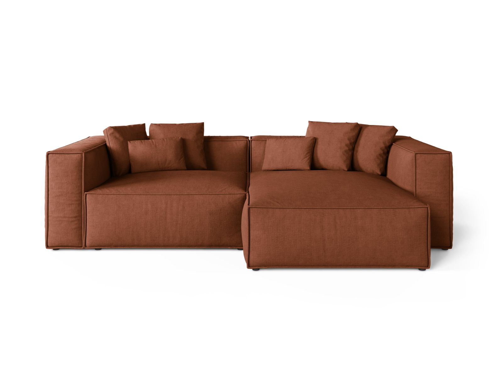 3-Sitzer Ecksofa rechts Aveiro in Brick-Liberty präsentiert im Onlineshop von KAQTU Design AG. Ecksofa rechts ist von Cosmopolitan Design