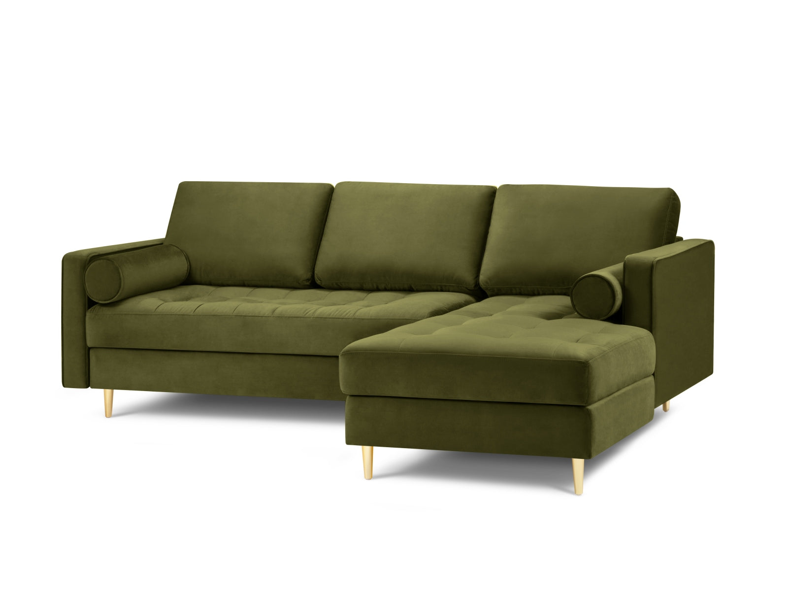 4-Sitzer Ecksofa rechts Aspen in Green-Salvador präsentiert im Onlineshop von KAQTU Design AG. Ecksofa rechts ist von Cosmopolitan Design