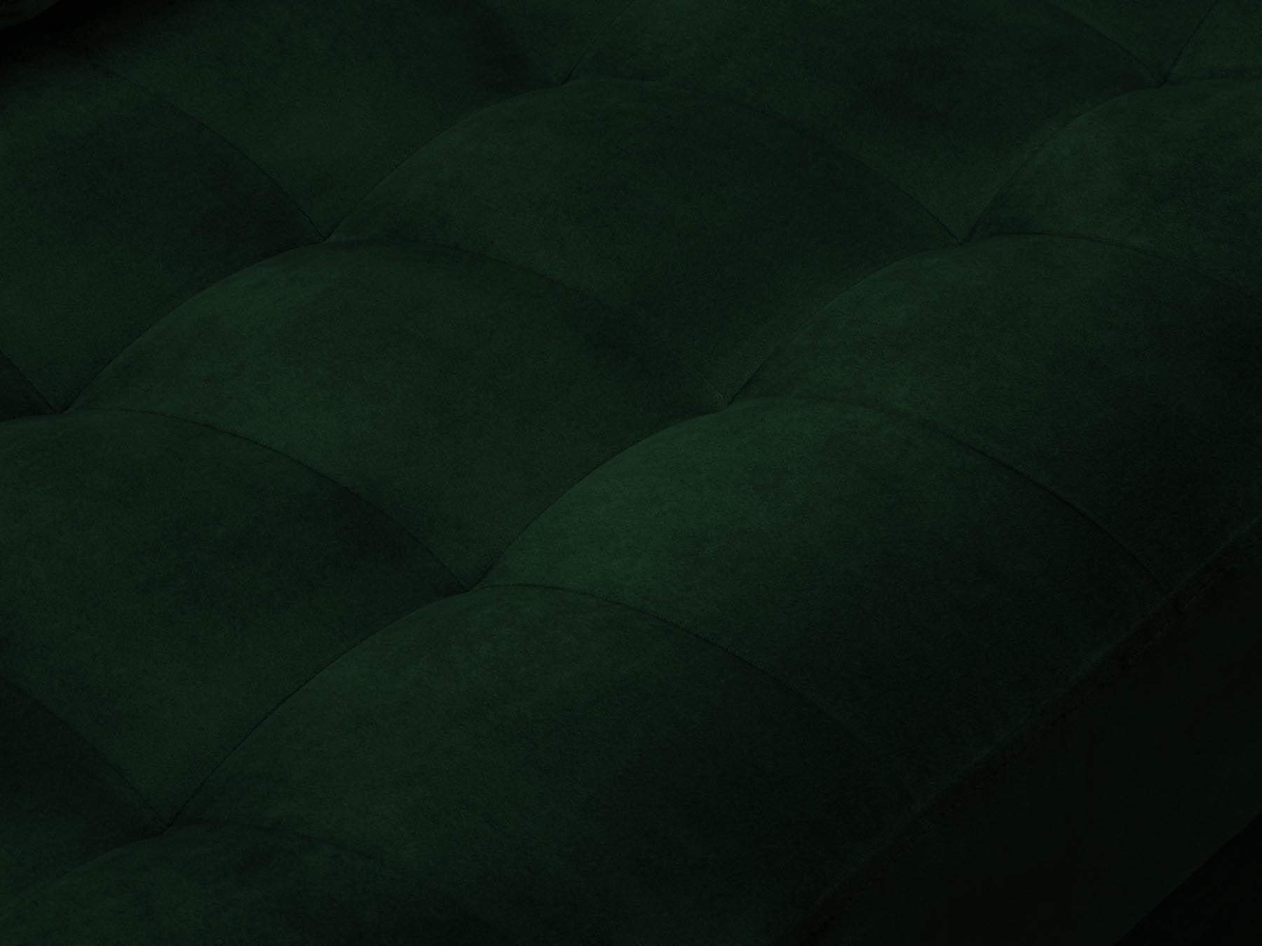 Elegantes 4-Sitzer Ecksofa rechts Aspen in tiefem Flaschengrün, ideal für stilvolle Wohnräume und entspannte Stunden mit Freunden.
