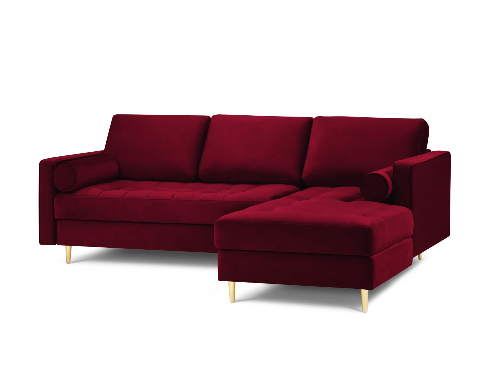 Modernes 4-Sitzer Ecksofa rechts Aspen von Cosmopolitan Design, perfekt für entspannte Stunden und ein geschmackvolles Ambiente in Ihrem Zuhause.