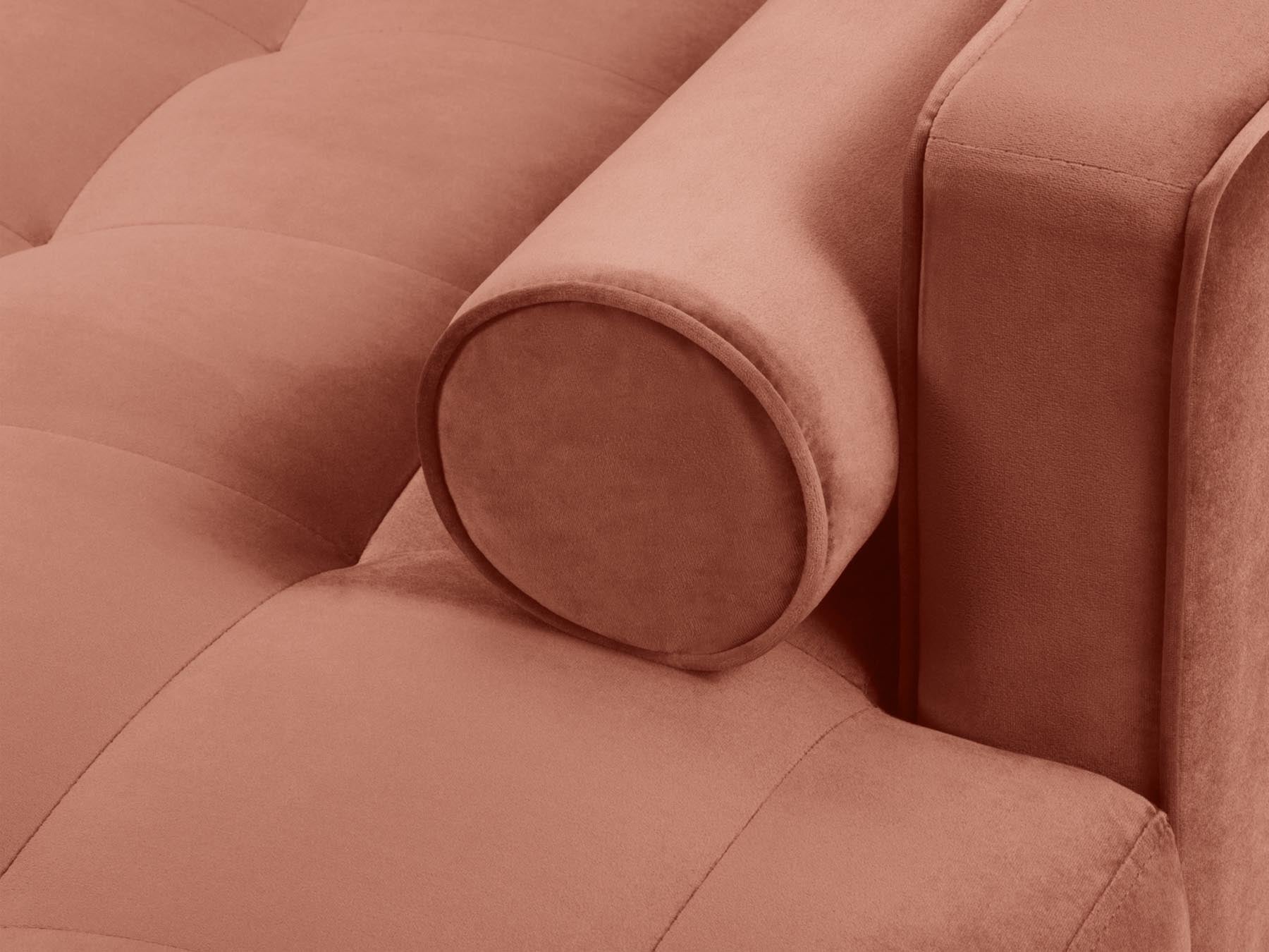 Elegantes 4-Sitzer Ecksofa rechts Aspen in strahlendem Pink, perfekt für trendbewusste Wohnräume und individuelle Gestaltung.