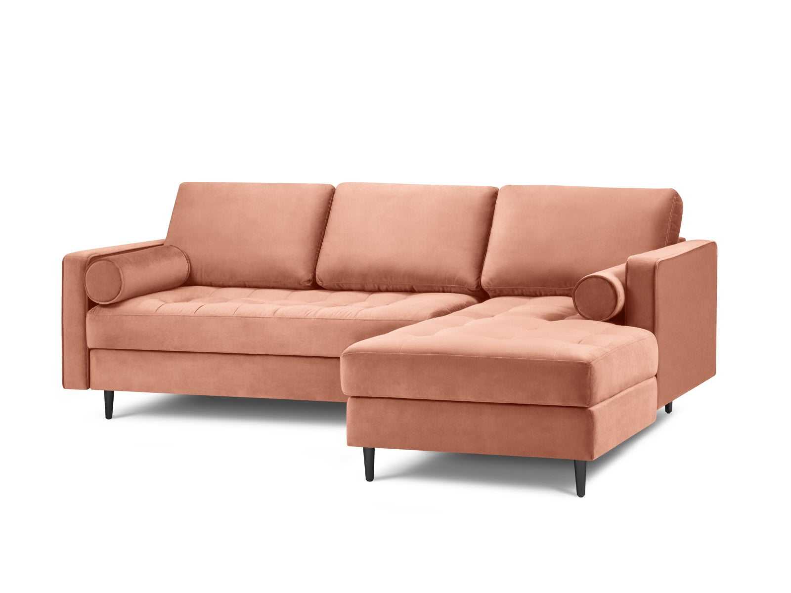4-Sitzer Ecksofa rechts Aspen in Pink-Salvador präsentiert im Onlineshop von KAQTU Design AG. Ecksofa rechts ist von Cosmopolitan Design