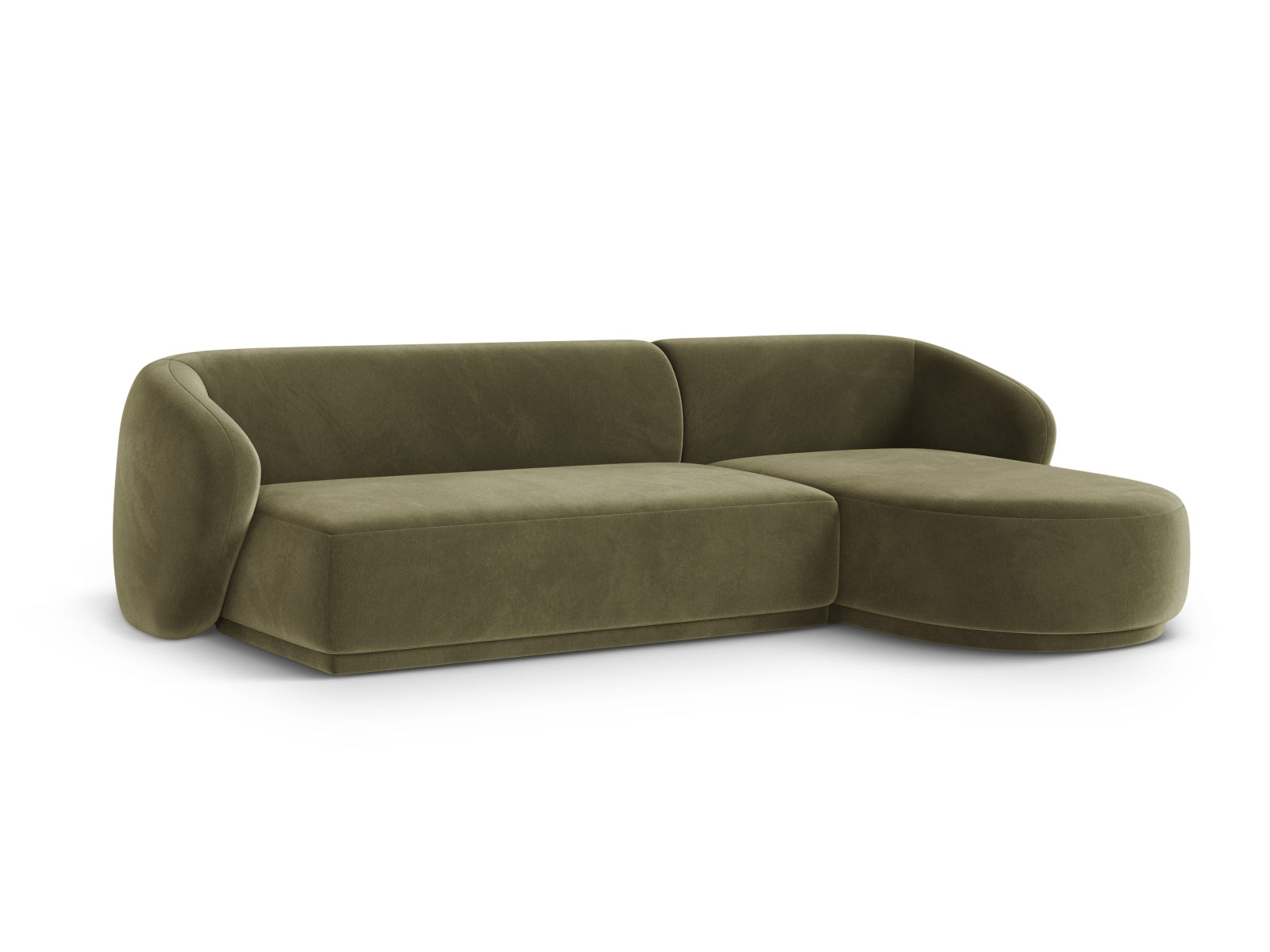 Elegantes 4-Sitzer Ecksofa Gomera in stilvollem Grün, ideal für moderne Wohnräume, präsentiert von Cosmopolitan Design.