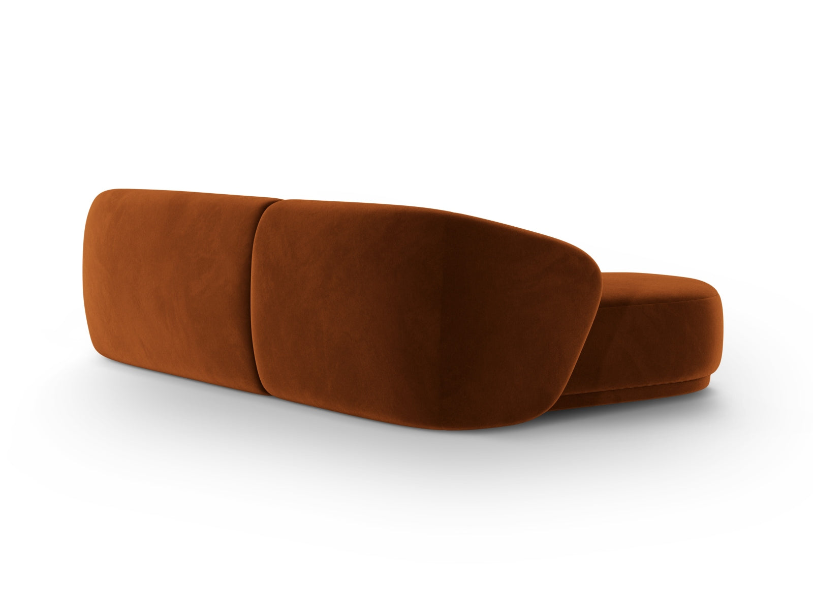Modernes 4-Sitzer Ecksofa Gomera in ansprechendem Terracotta, perfekt für gemütliche Abende und stilvolle Einrichtungsideen.