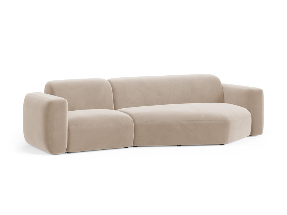 Entdecken Sie das Strino Velour Modular Ecksofa rechts 3 Sitzer von Cosmopolitan Design – stilvoll, anpassbar und perfekt für Ihr modernes Zuhause.