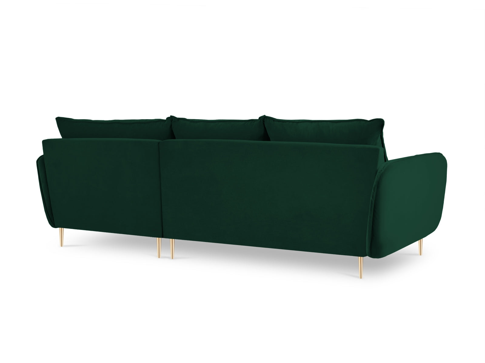 Elegantes, modernes Ecksofa in luxuriösem Bottle Green, 5-Sitzer, 170 cm, ideal für stilvolle Wohnräume und entspannte Abende.