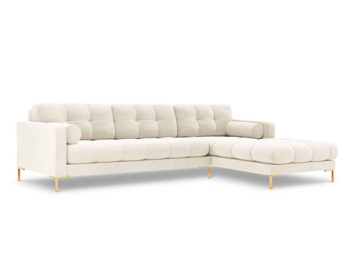 5-Sitzer Ecksofa rechts Bali in Light Beige-Bluvel präsentiert im Onlineshop von KAQTU Design AG. Ecksofa rechts ist von Cosmopolitan Design