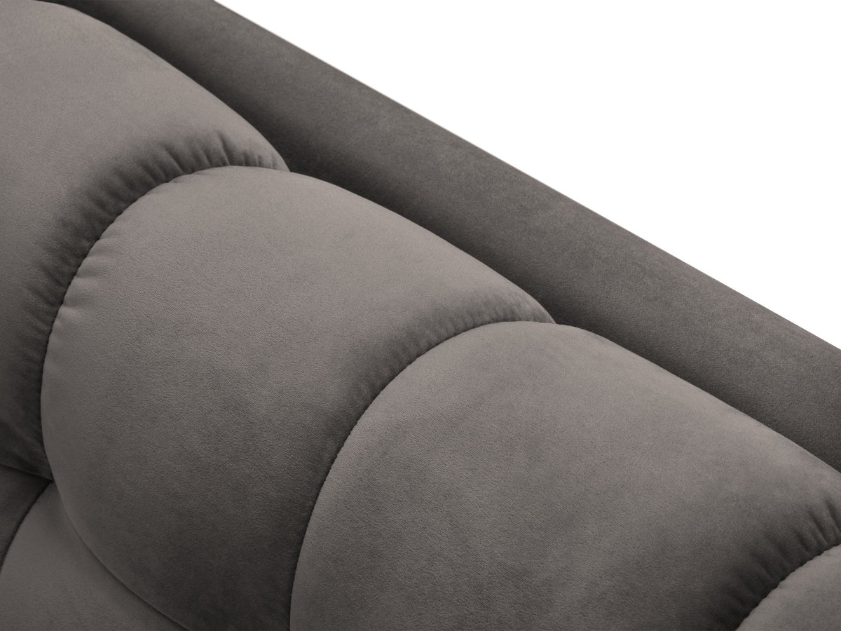 Ecksofa rechts Bali von Cosmopolitan Design mit Récamière, Stoffbezug und Metallbeinen