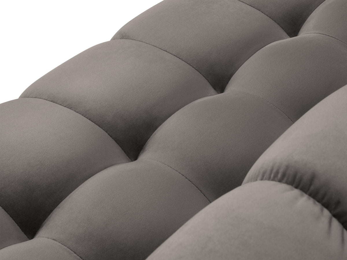 Ecksofa rechts Bali von Cosmopolitan Design mit Récamière, Stoffbezug und Metallbeinen