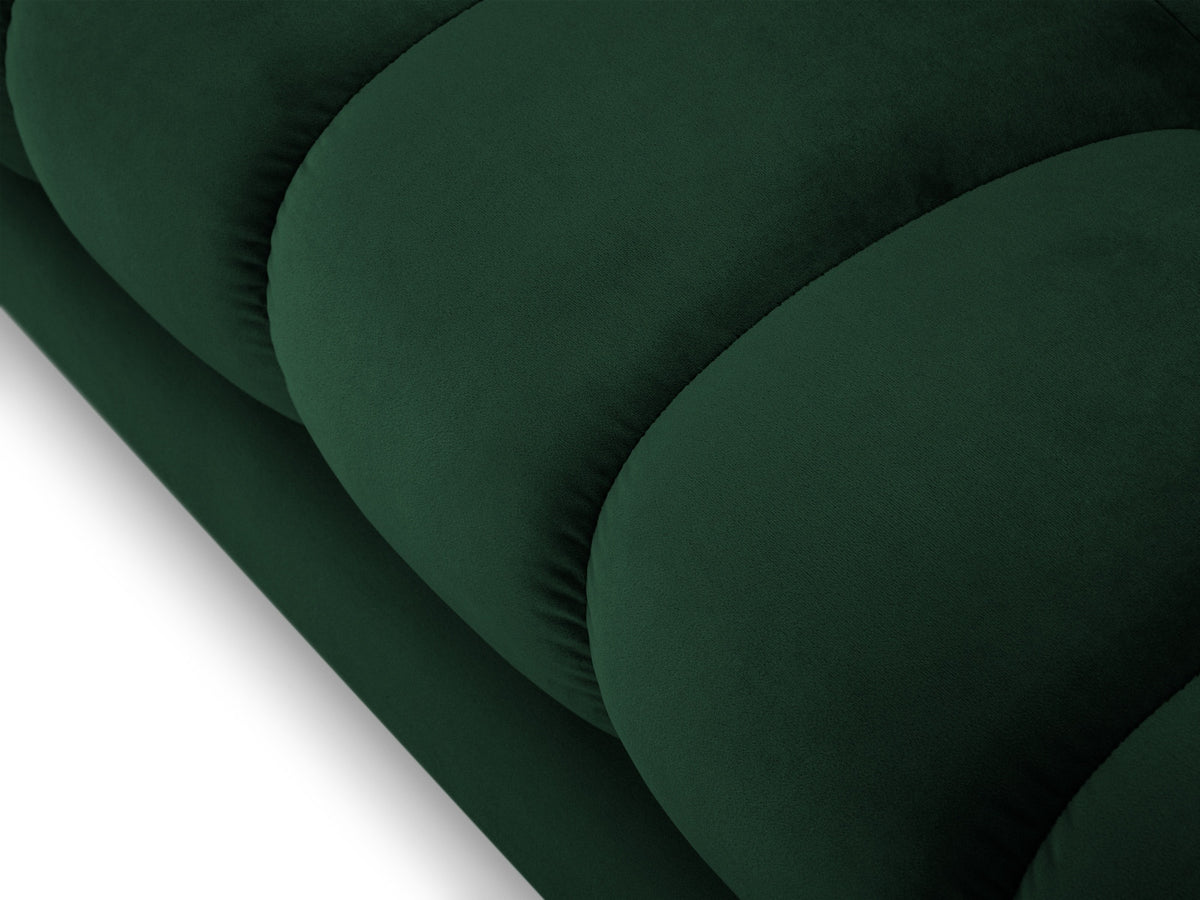 Ecksofa rechts Bali von Cosmopolitan Design mit Récamière, Stoffbezug und Metallbeinen