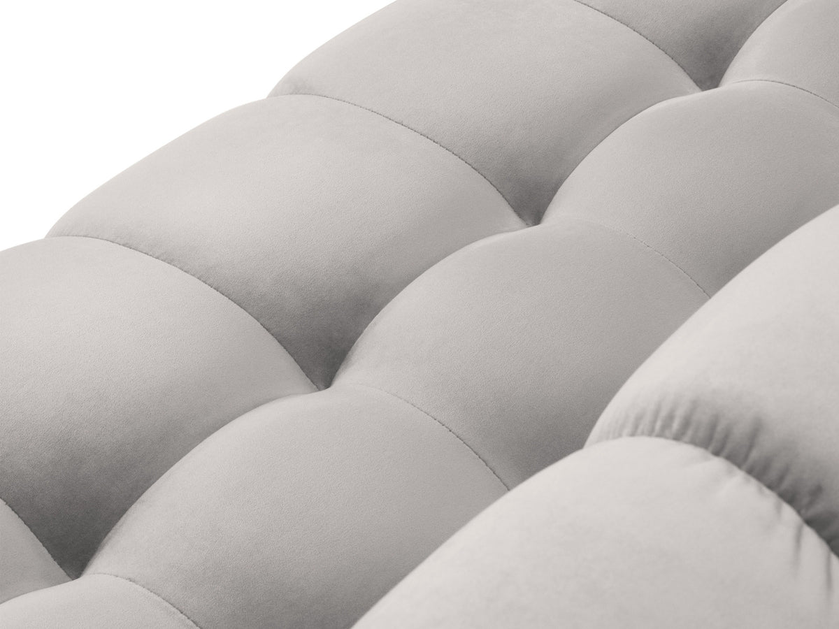 Ecksofa rechts Bali von Cosmopolitan Design mit Récamière, Stoffbezug und Metallbeinen