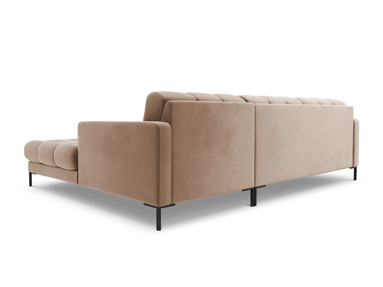 Stylisches 5-Sitzer Ecksofa rechts Bali in sanften Beige-Tönen, perfekt für entspannte Abende und stilvolle Wohnräume.