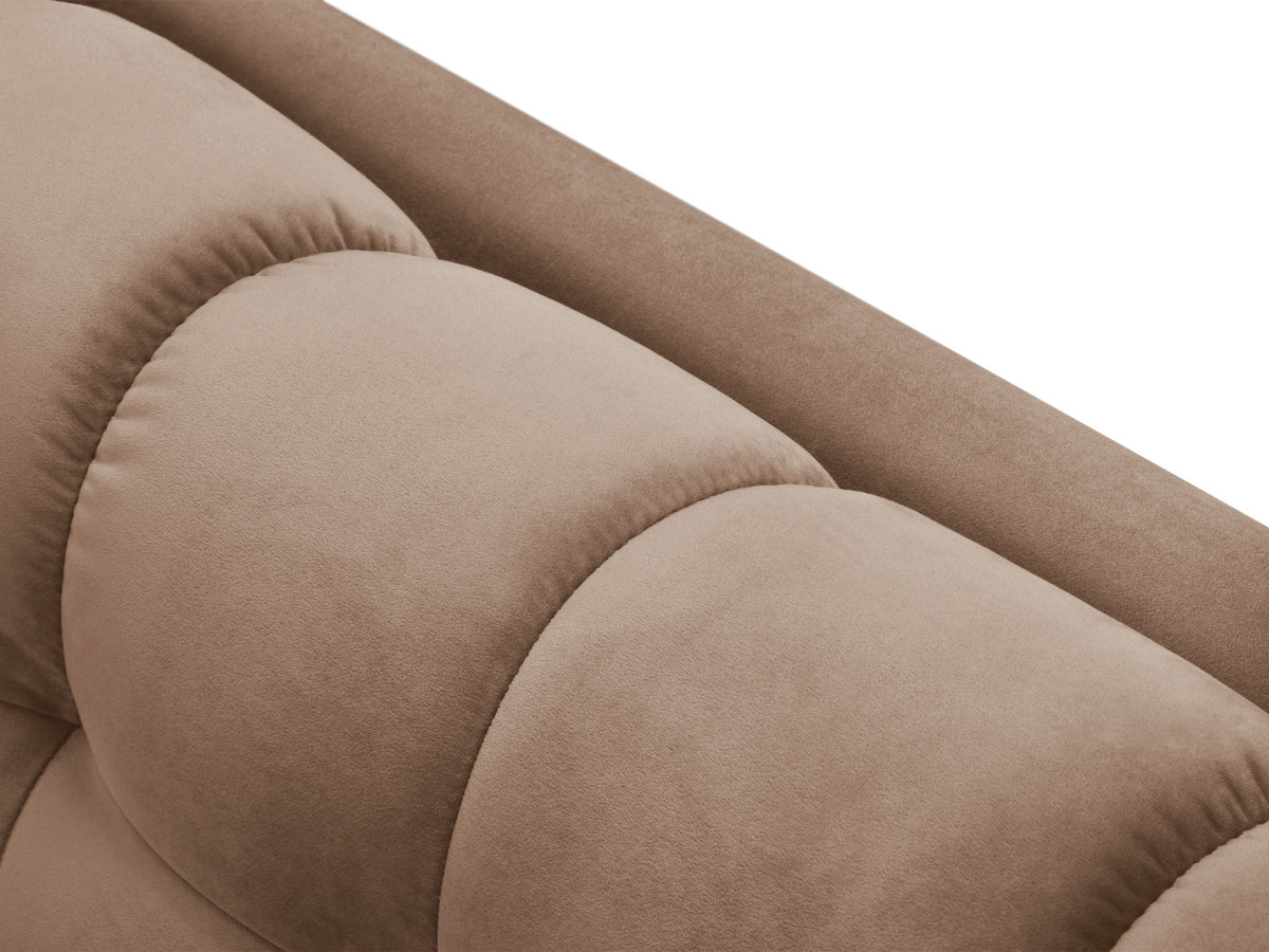 Ecksofa rechts Bali von Cosmopolitan Design mit Récamière, Stoffbezug und Metallbeinen