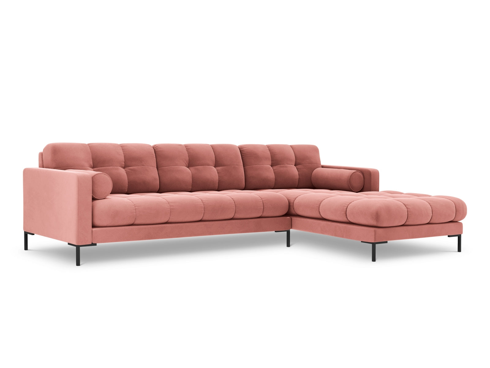 5-Sitzer Ecksofa rechts Bali in Pink-Bluvel präsentiert im Onlineshop von KAQTU Design AG. Ecksofa rechts ist von Cosmopolitan Design
