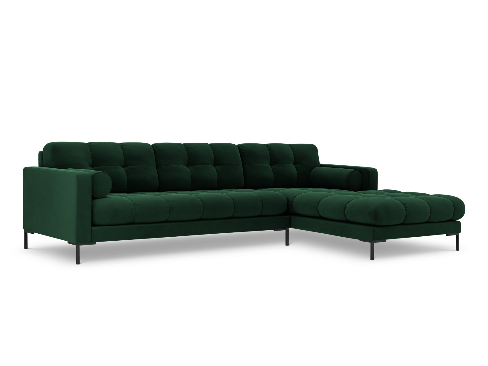 5-Sitzer Ecksofa rechts Bali in Bottle Green-Bluvel präsentiert im Onlineshop von KAQTU Design AG. Ecksofa rechts ist von Cosmopolitan Design