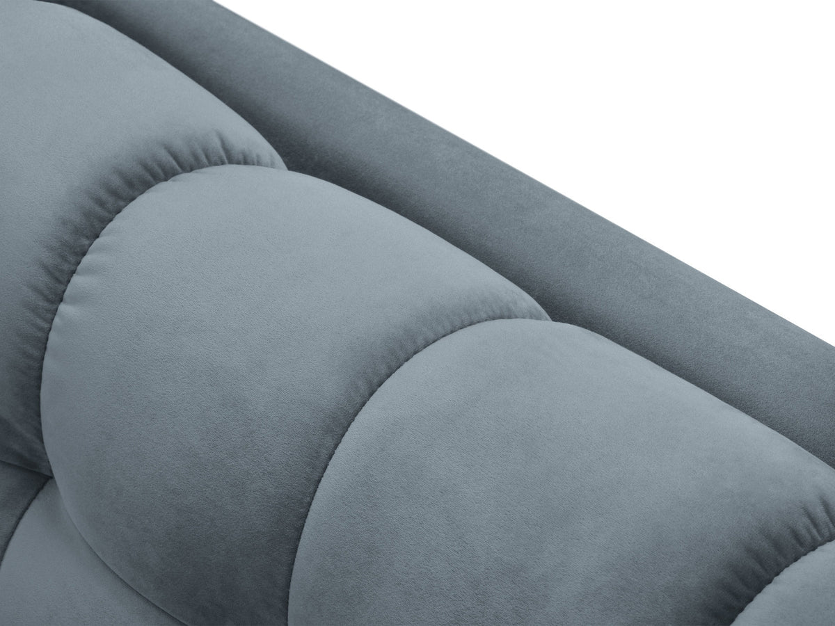 Ecksofa rechts Bali von Cosmopolitan Design mit Récamière, Stoffbezug und Metallbeinen