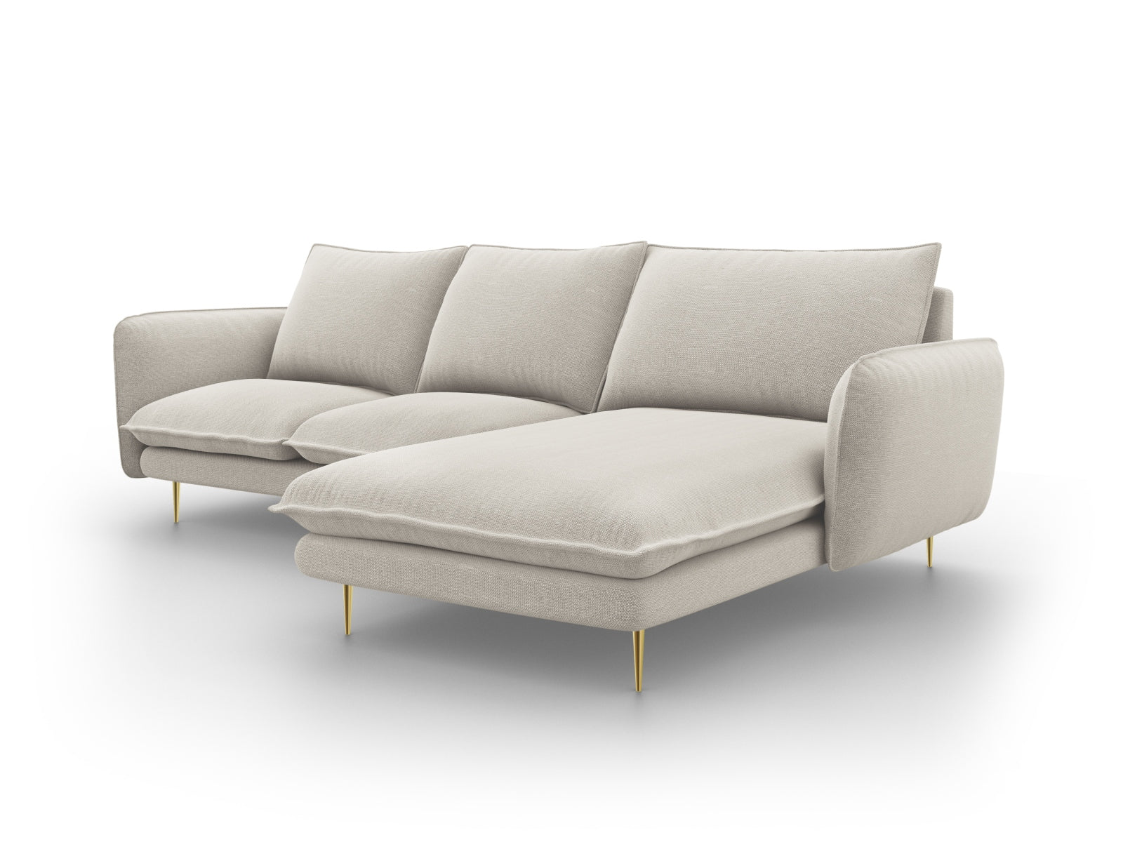 Erleben Sie das Vienna Ecksofa rechts 5 Sitzer 170cm von Cosmopolitan Design – ein modernes Möbelstück, das Stil und Funktionalität vereint.