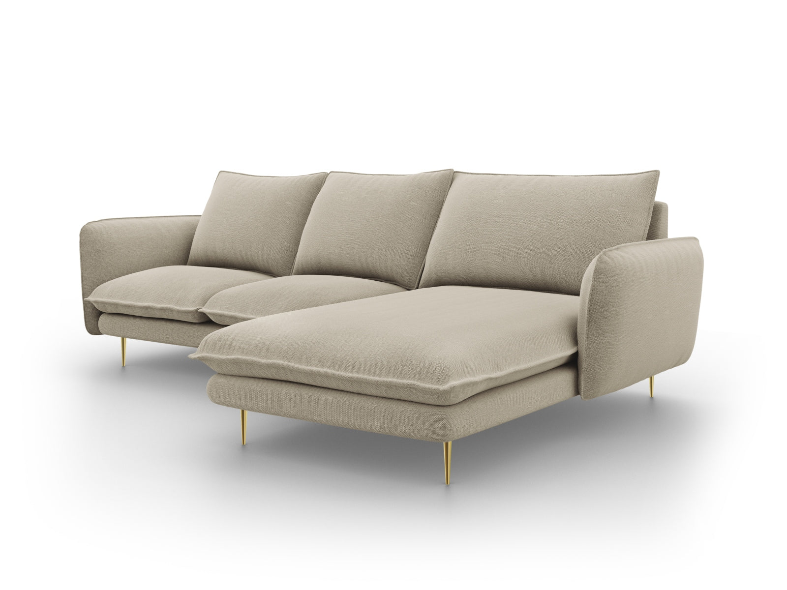 Erleben Sie das Vienna Ecksofa rechts 5 Sitzer 170cm von Cosmopolitan Design – ein modernes Möbelstück, das Stil und Funktionalität vereint.